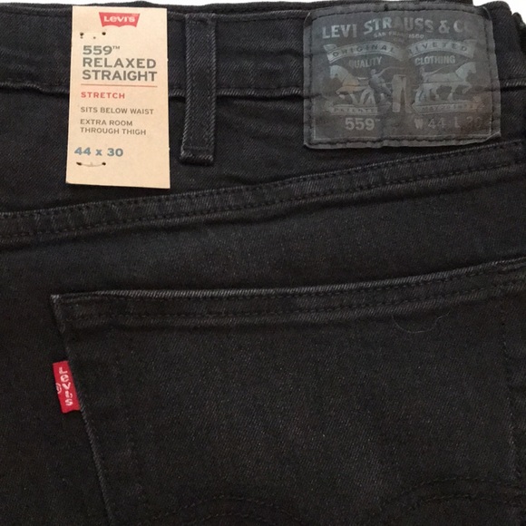 Levi’s black 559 relaxed stray Sz 44” W X 30” - Picture 5 of 6